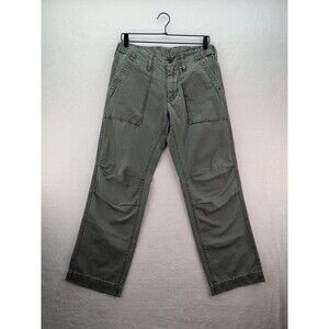 VTG Gap The Fatigue Pants Baggy Mens 28x30 Green 100% Cotton Twill Army Military